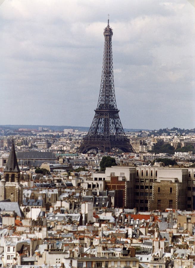 Eiffel Tower in Paris on a Bright Sunny Day Stock Image - Image of beautiful, group: 104852227