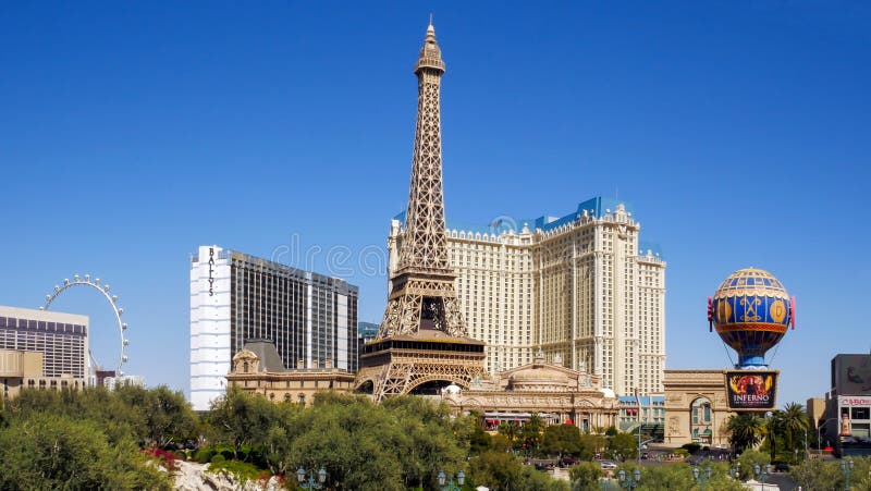 The Eiffel Tower in Las Vegas. Editorial Image - Image of architecture,  hotel: 122619430