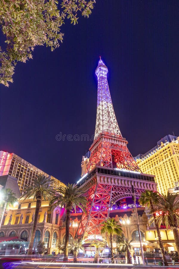 Scale replica of the Eiffel Tower at Paris Las Vegas Hotel and