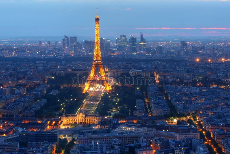 Eiffel Tower at night, Paris, France