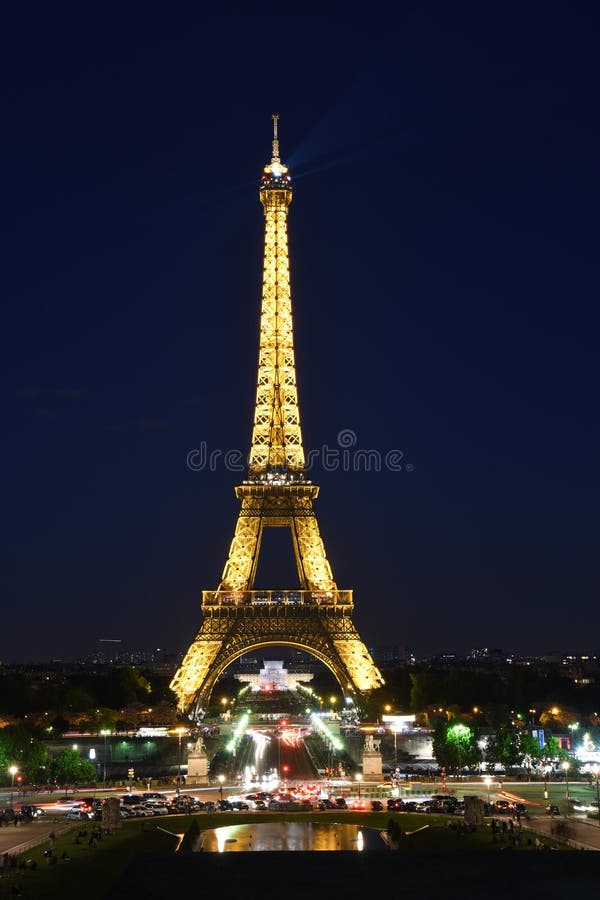 Eiffel tower at night, Paris, France royalty free stock photo