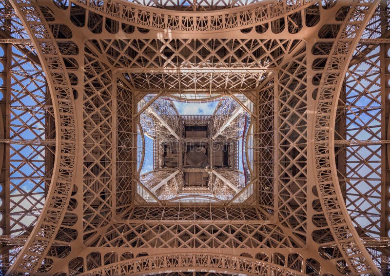 The Eiffel Tower, view from below, Paris