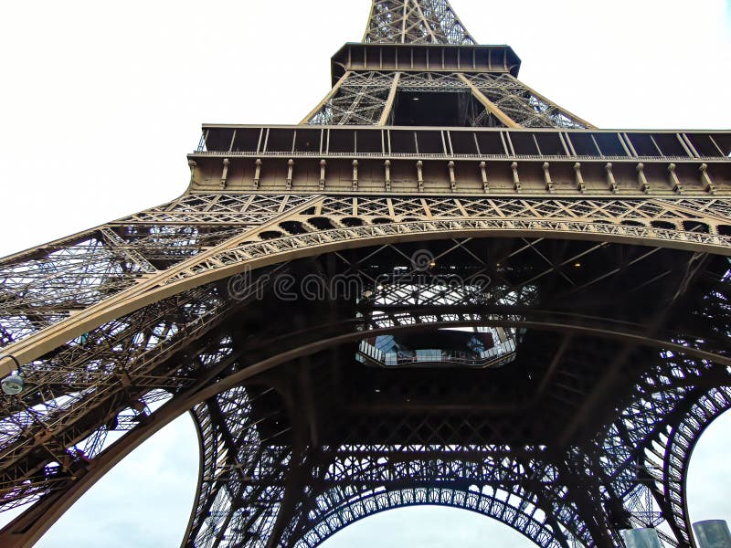 Eiffel tower view from the inside