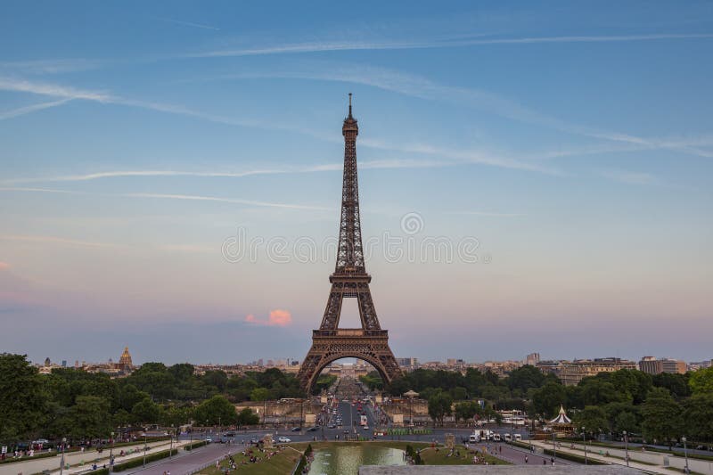 Eiffel Tower, a wrought-iron lattice tower on the Champ de Mars in Paris, France
