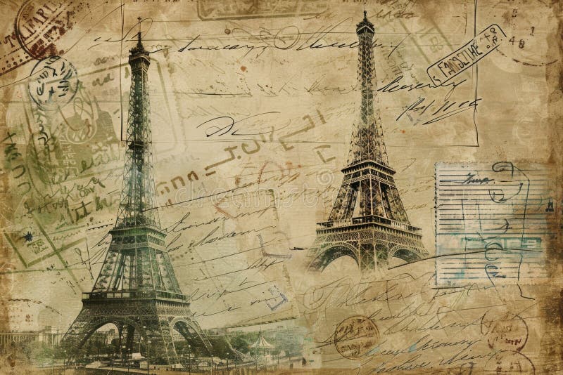 Eiffelturm-Collage stock abbildung