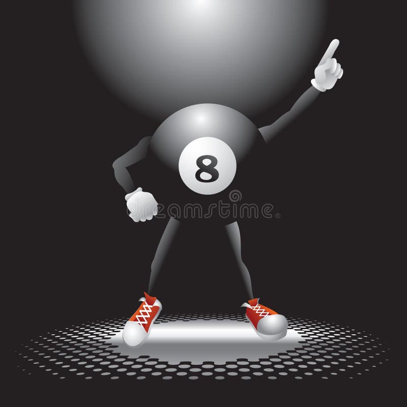 Eight Ball Cue Ball Cartoon Character Stock Illustrations 152 Eight