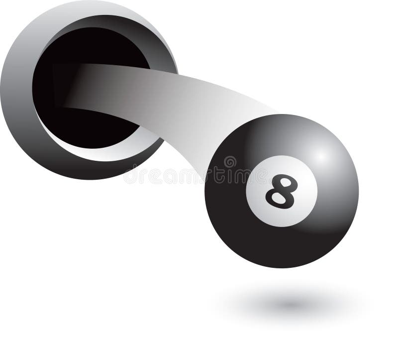 Eight ball coming out of hole