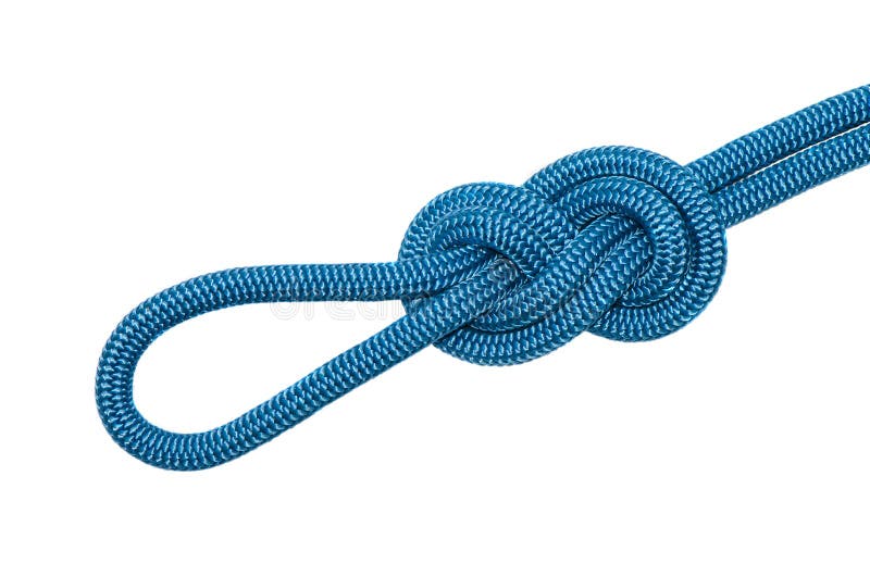 Knot eight of blue rope stock image. Image of eight - 112589845