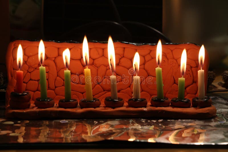 Eight Candles of Hanukkah, 2017 Stock Photo Image of jewish, candles