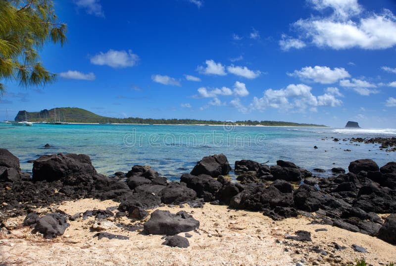 Mauritius. Stony landscape of the island Gabriel. Mauritius. Stony landscape of the island Gabriel