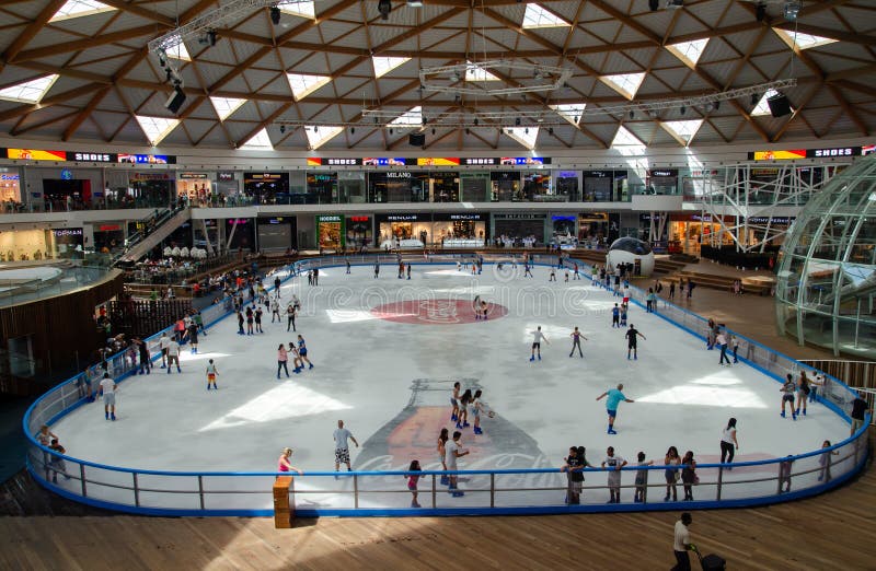 Ice Skating at Ice Mall Eilat Editorial Stock Photo - Image of