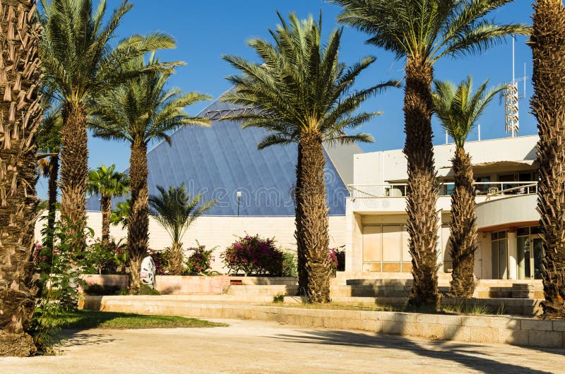 Eilat, Israel â€“ November 7, 2017: central entrance to the city museum `Eilat Iri`, Eilat, Israel