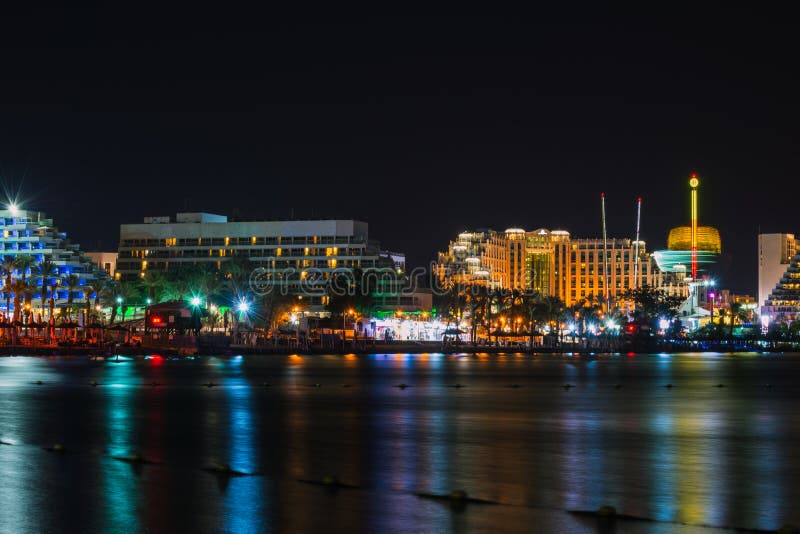 Eilat na noite de verão morna imagens de stock Eilat na noite de verão morna imagens de stock