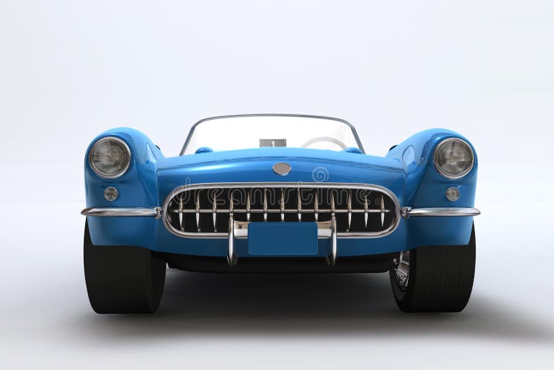 Ein 3D übertragen von einem Chevrolet Corvette 1957 stock abbildung Ein 3D übertragen von einem Chevrolet Corvette 1957 stock abbildung