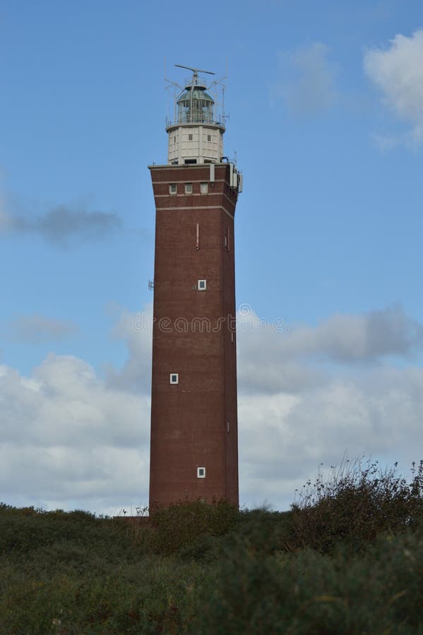 Ein alter Leuchtturm Westhoofd lizenzfreies stockfoto Ein alter Leuchtturm Westhoofd lizenzfreies stockfoto