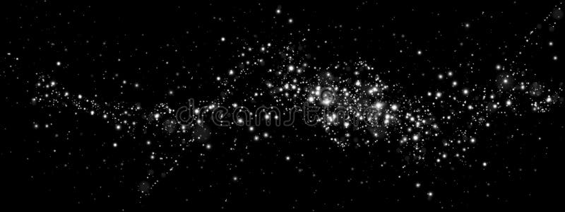 Ein atemberaubender kosmischer Nebel mit Sternen und faszinierenden Galaktischen Elementen im dunklen Raum lizenzfreie abbildung