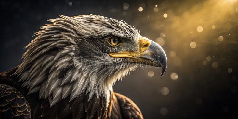 Ein atemberaubendes Nahaufnahmen-Portrait eines majestätischen Adlers Zeuge der Kraft und Präzision eines Raubvogels vektor abbildung