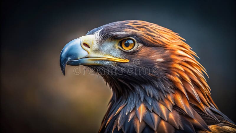 Ein beeindruckendes Closeup Portrait eines majestätischen Wedgetged Adlers Eine mächtige Wildlife Capture vektor abbildung