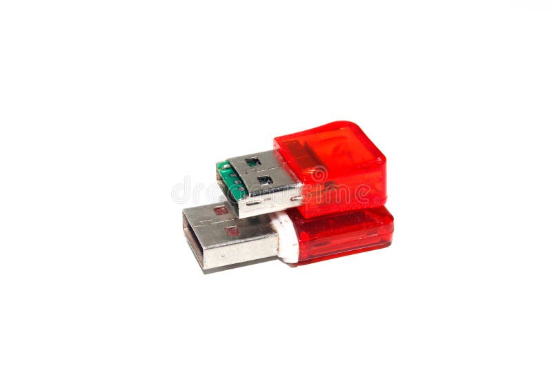 Ein Bild des USB-Sticks auf weißem Hintergrund lizenzfreies stockfoto