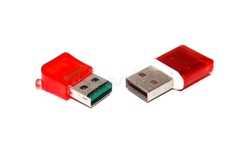 Ein Bild des USB-Sticks auf weißem Hintergrund lizenzfreie stockfotos