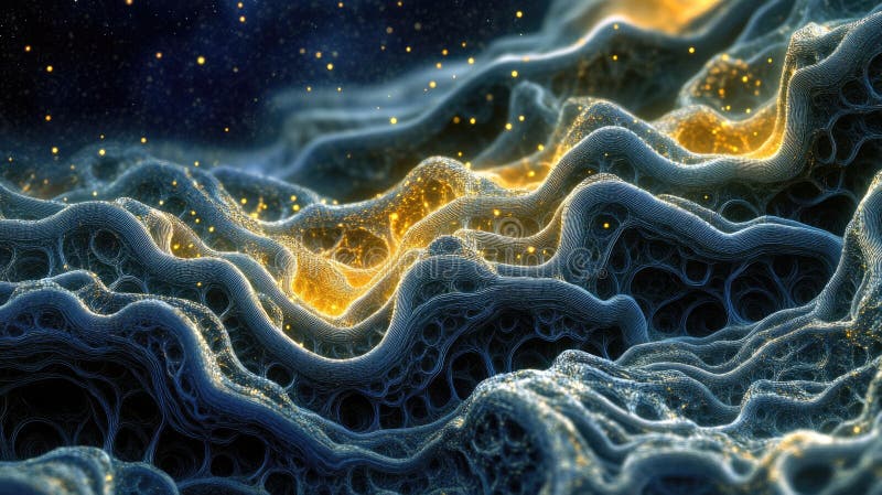 Ein computergeneriertes Bild einer Welle von Flüssigkeit stockbild