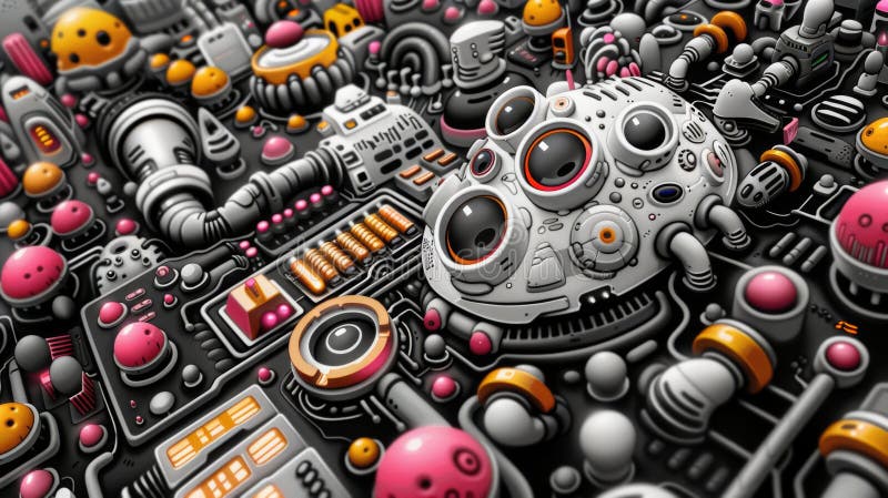 Ein computergeneriertes Bild eines futuristisch aussehenden Objekts ai stockbild