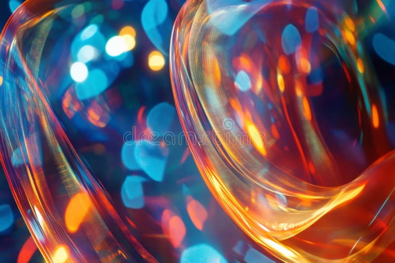 Ein futuristisch farbiger abstrakter Hintergrund mit dynamischen verschiebbaren Lichtwegen. Das reibungslose stockfotografie