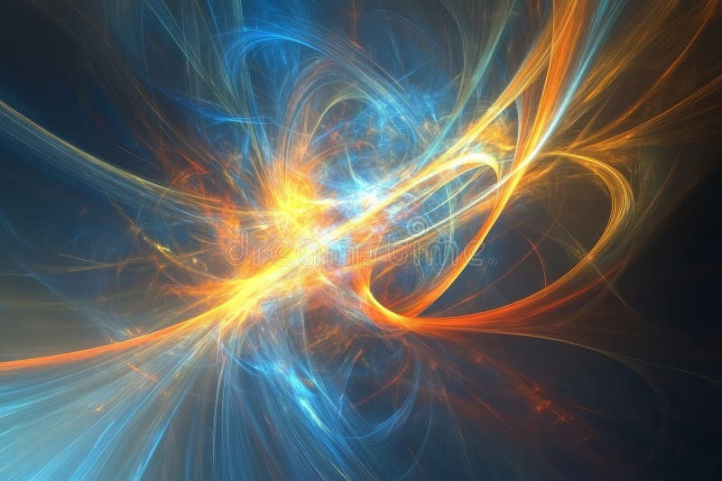 Ein futuristisch farbiger abstrakter Hintergrund mit dynamischen verschiebbaren Lichtwegen. Das reibungslose lizenzfreie stockbilder