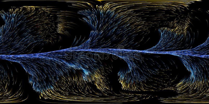 ein 360-Grad-Panoramablick in Energiepartikel schwärmen Abbildung 3D