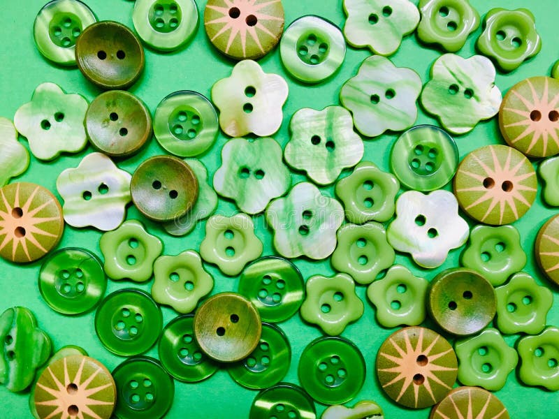 Ein großes Sortiment von bunten Grüne Tasten lizenzfreies stockfoto
