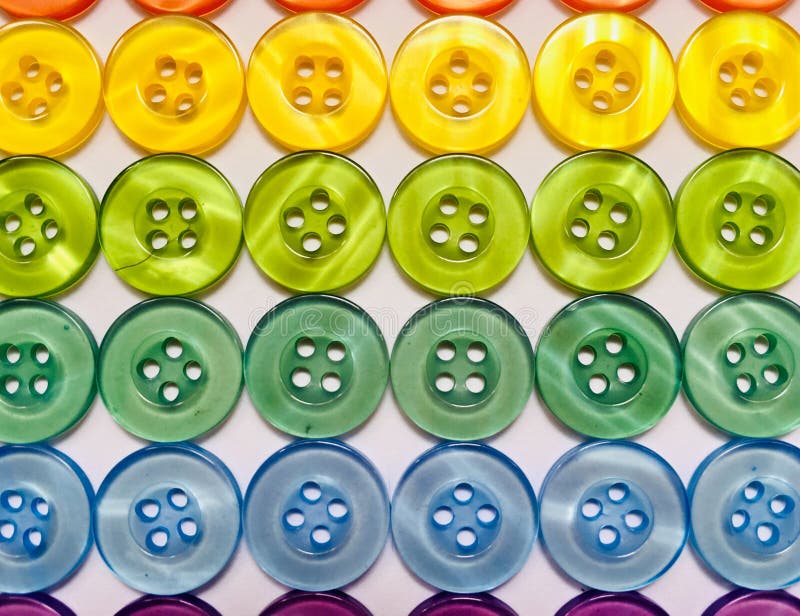 Ein großes Sortiment von bunten Tasten stockbild