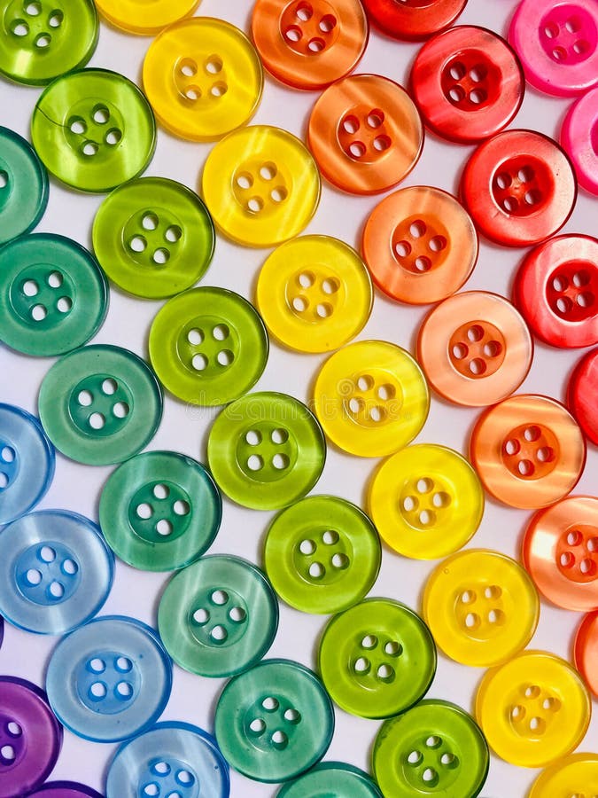 Ein großes Sortiment von bunten Tasten stockbilder