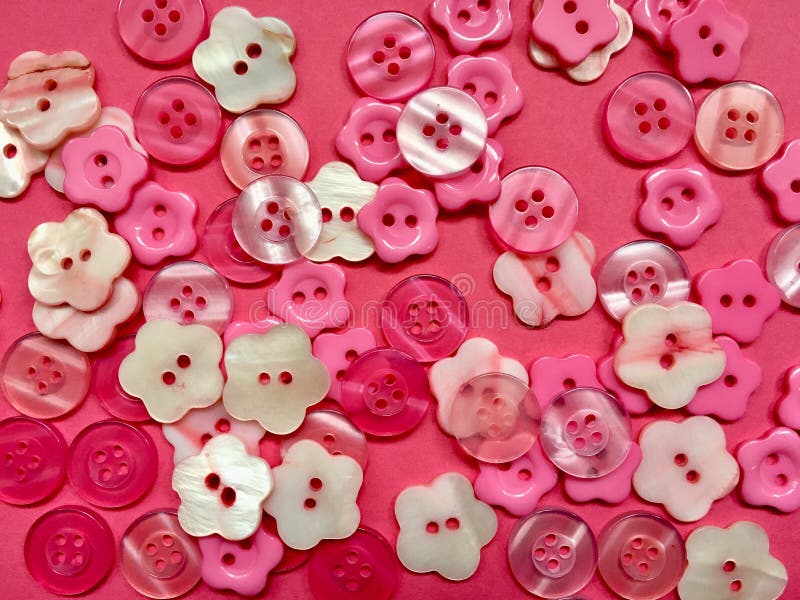 Ein großes Sortiment von rosa Tasten lizenzfreie stockbilder