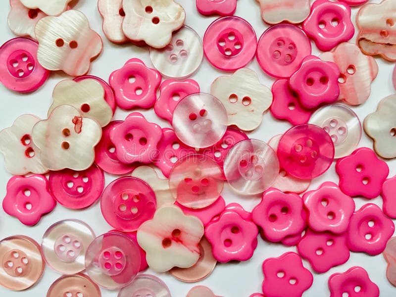 Ein großes Sortiment von rosa Tasten stockbild