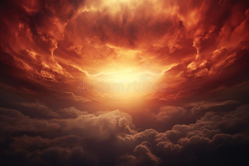 Ein helles Sonnenlicht, das durch Wolken bricht, ideal für Bilder über Wetter oder Natur lizenzfreies stockbild