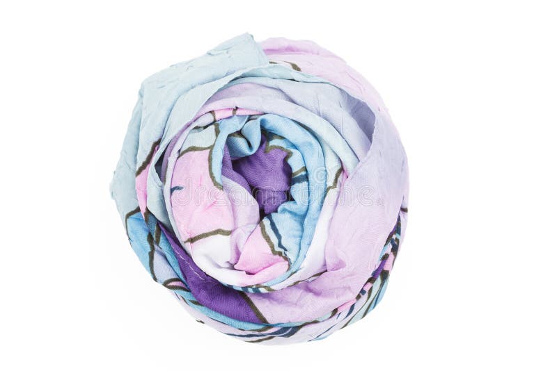 Ein lila silk verbundener Schal stieg stock abbildung Ein lila silk verbundener Schal stieg stock abbildung