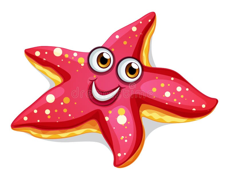 Ein lächelnder Starfish stock abbildung Ein lächelnder Starfish stock abbildung