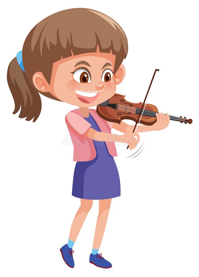 Ein Mädchen, das Violine spielt vektor abbildung Ein Mädchen, das Violine spielt vektor abbildung