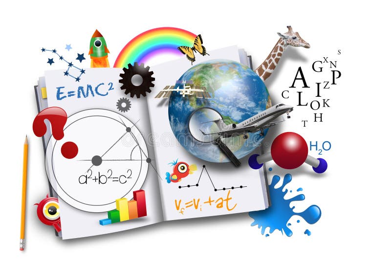 Offenes Lernen-Buch mit Wissenschaft und Mathe