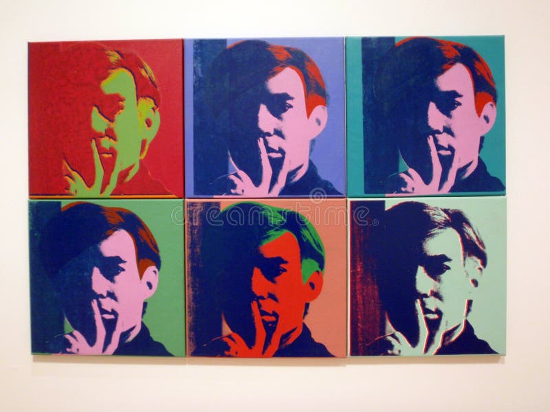SAN FRANCISCO - JANUARY 25: Set of Six Self-Portraits, Andy Warhol, 1967, painting | oil and silkscreen ink on canvas. Taken January 25, 2010 at the San Francisco Museum of Modern Art in California. SAN FRANCISCO - JANUARY 25: Set of Six Self-Portraits, Andy Warhol, 1967, painting | oil and silkscreen ink on canvas. Taken January 25, 2010 at the San Francisco Museum of Modern Art in California.