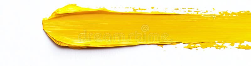 Ein strukturierter gelber Farbstrich mit einem transparenten Hintergrund. lizenzfreie stockfotografie