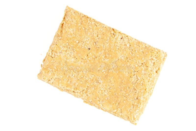 Ein Stück indisch-mithailändischer Dessert delikate, weiche knusprige gajak bar. lizenzfreies stockbild