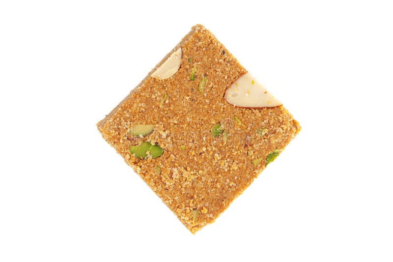 Ein Stück indisch-mithailändisches Dessert besan gajak barfi. lizenzfreie stockfotos