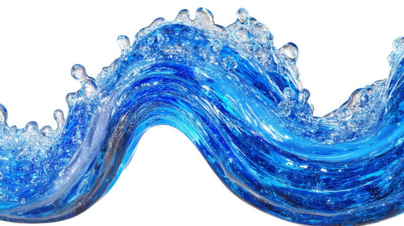 Ein transparenter Hintergrund mit einer blauen Flüssiglack-Farbe isoliert darauf stockfotografie