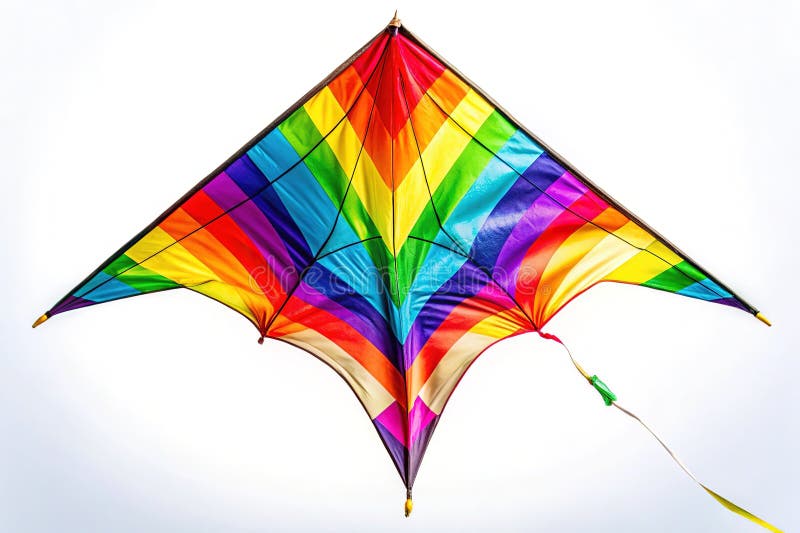 Ein Whimsical Soaring Kite Vibranative Generative Art erforscht Luft und Farbe stock abbildung