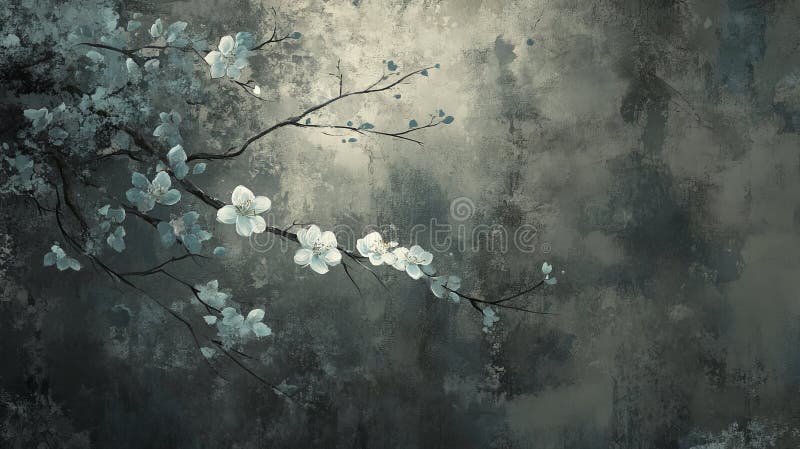 Ein zauberhaftes und detailgetreues Blumendesign mit zarten Wildblumen, die romantisch und romantisch sind stockbild