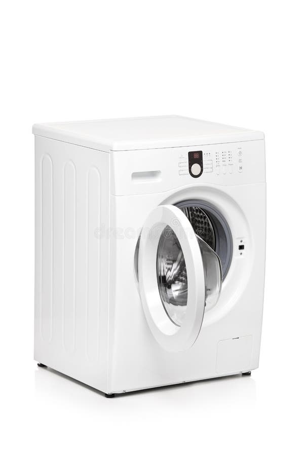 Eine Ansicht einer Waschmaschine stockfoto