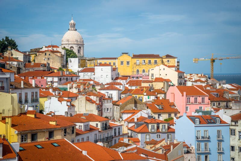 Eine Ansicht von Alfama in Lissabon