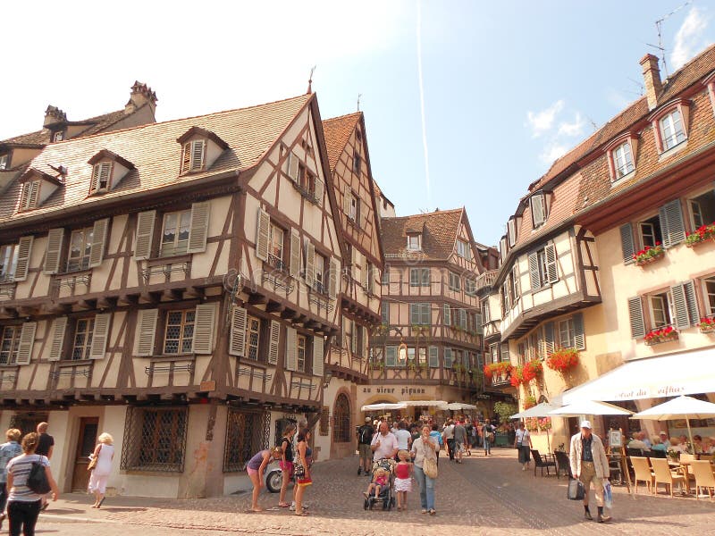 Eine Ansicht von schönem Colmar, im Herzen von Elsass lizenzfreie stockbilder Eine Ansicht von schönem Colmar, im Herzen von Elsass lizenzfreie stockbilder
