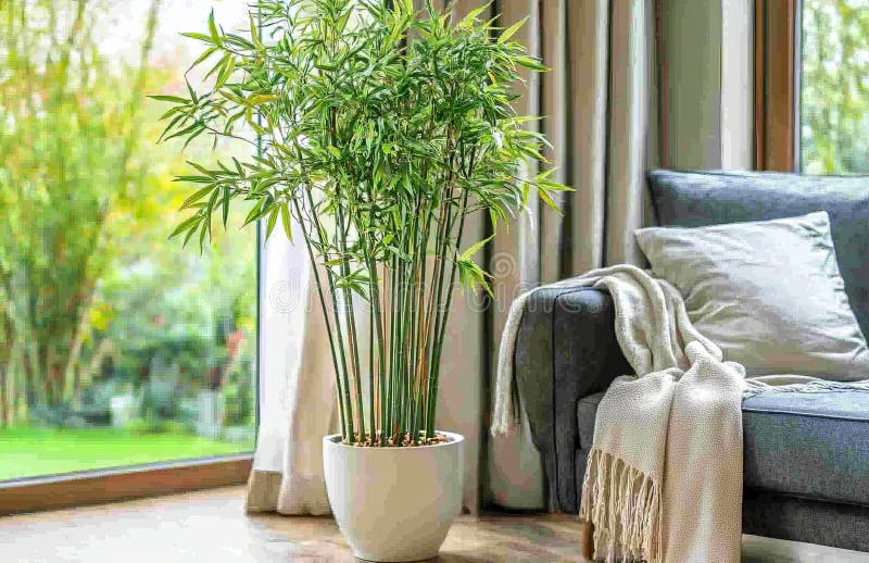 Eine 3D-Illustration zeigt das helle und luxuriöse Wohnzimmer einer geräumigen modernen Wohnung lizenzfreie stockbilder